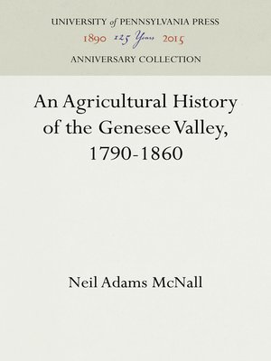 cover image of An Agricultural History of the Genesee Valley, 1790-1860